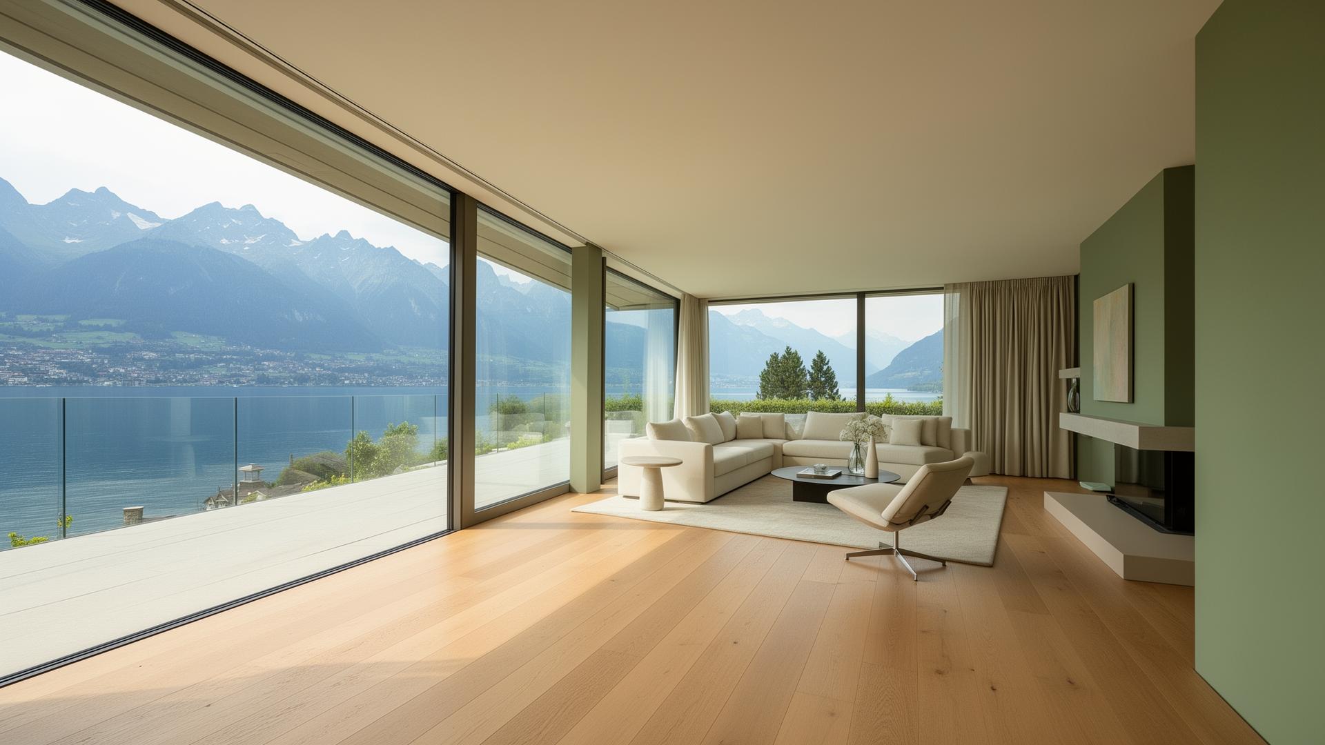 Vue panoramique d'un intérieur en Suisse romande